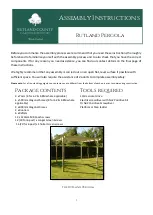 Rutland County Garden Furniture Rutland Pergola Assembly Instructions Manual preview