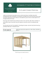 Rutland County Garden Furniture Shade Pergola Assembly Instructions Manual preview