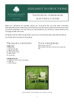 Rutland County Garden Furniture Thistleton companion Assembly Instructions preview