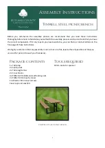 Preview for 1 page of Rutland County Garden Furniture Tinwell Assembly Instructions