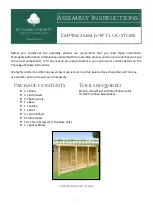 Rutland County Empingham 6/4ft Log store Assembly Instructions Manual preview
