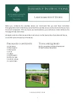 Предварительный просмотр 1 страницы Rutland County Langham Boot Store Assembly Instructions