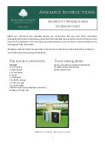 Rutland County Morcott wheelie bin storage unit Assembly Instructions Manual предпросмотр