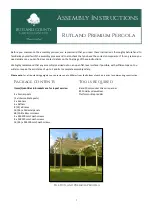 Предварительный просмотр 1 страницы Rutland County Premium Pergola Assembly Instructions Manual