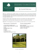 Rutland County Rutland Pergola Assembly Instructions Manual preview