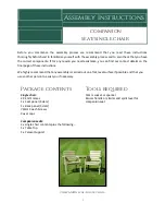 Preview for 1 page of Rutland County Thistleton Companion Seat Assembly Instructions