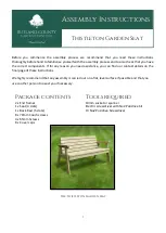 Rutland County Thistleton Garden Seat Assembly Instructions preview