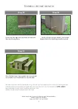 Preview for 9 page of Rutland County Tinwell picnic bench Assembly Instructions Manual