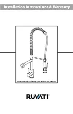 RUVATI RVF1215ST Installation Instructions / Warranty preview