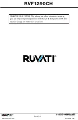 Preview for 12 page of RUVATI RVF1215ST Installation Instructions / Warranty