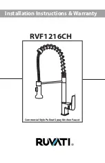 RUVATI RVF1216CH Installation Instructions / Warranty предпросмотр