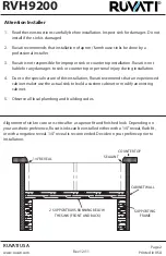 Предварительный просмотр 2 страницы RUVATI RVH9200 Installation Instructions