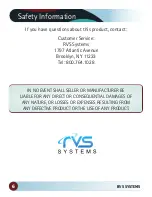 Предварительный просмотр 6 страницы RVS systems RVS-082506 Product Manual