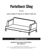 Preview for 1 page of RVS Portofino Sling OP-ACRSOF71T-PORIV-FENL Assembly Instructions Manual