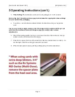 Preview for 8 page of Rx Systems AutoSealer 1001 User Manual