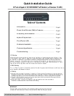 Preview for 1 page of RXTEC RX-PSE808G Quick Installation Manual