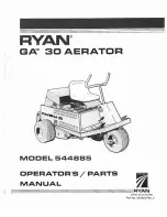 Preview for 1 page of ryan GA 30 544885 Operator'S & Parts Manual