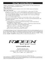 Preview for 4 page of Rydeen BM354S Owner'S Manual