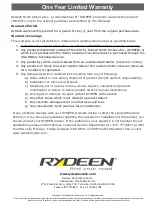 Preview for 8 page of Rydeen MV433T Owner'S Manual