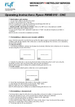 Preview for 15 page of Ryf Ryeco RMM2010-CNC Operating Instructions Manual