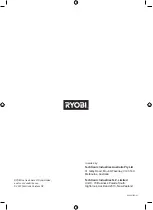 Preview for 24 page of Ryobi 0200523 Original Instructions Manual
