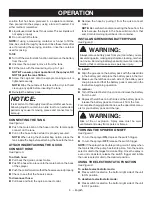 Preview for 8 page of Ryobi 046396035974 Operator'S Manual