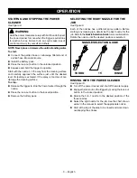 Preview for 11 page of Ryobi 095079439 Operator'S Manual