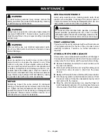 Preview for 12 page of Ryobi 095079439 Operator'S Manual