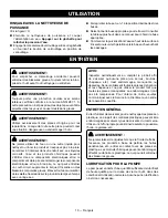 Preview for 21 page of Ryobi 095079439 Operator'S Manual