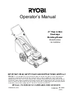 Предварительный просмотр 1 страницы Ryobi 11A-545D034 Operator'S Manual