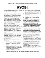 Preview for 18 page of Ryobi 11A-545D034 Operator'S Manual