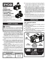 Preview for 1 page of Ryobi 130155001 Instruction Manual