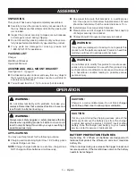 Preview for 5 page of Ryobi 140108001 Operator'S Manual