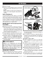 Preview for 73 page of Ryobi 18in. Operator'S Manual