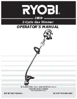 Preview for 1 page of Ryobi 2800r Operator'S Manual