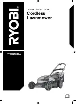 Предварительный просмотр 1 страницы Ryobi 4000475152 Original Instructions Manual