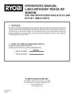 Preview for 10 page of Ryobi 4060300 Operator'S Manual