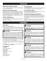 Preview for 13 page of Ryobi 46396038685 Operator'S Manual