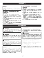 Preview for 14 page of Ryobi 46396038685 Operator'S Manual