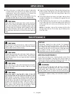 Preview for 17 page of Ryobi 46396038685 Operator'S Manual