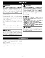 Preview for 5 page of Ryobi 4950301 Operator'S Manual