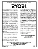 Preview for 24 page of Ryobi 510r Operator'S Manual