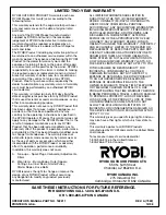 Предварительный просмотр 28 страницы Ryobi 770rEB Operator'S Manual