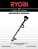 Preview for 1 page of Ryobi 875r Operator'S Manual