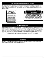 Preview for 3 page of Ryobi 875r Operator'S Manual