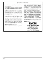 Предварительный просмотр 28 страницы Ryobi 990r Operator'S Manual