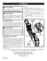 Предварительный просмотр 12 страницы Ryobi A18MS01 (French) Manuel D'Utilisation