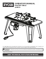 Ryobi A25RT01 Operator'S Manual preview