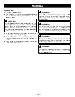 Предварительный просмотр 8 страницы Ryobi A25RT03 Operator'S Manual