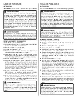 Preview for 2 page of Ryobi AC018130 Manual